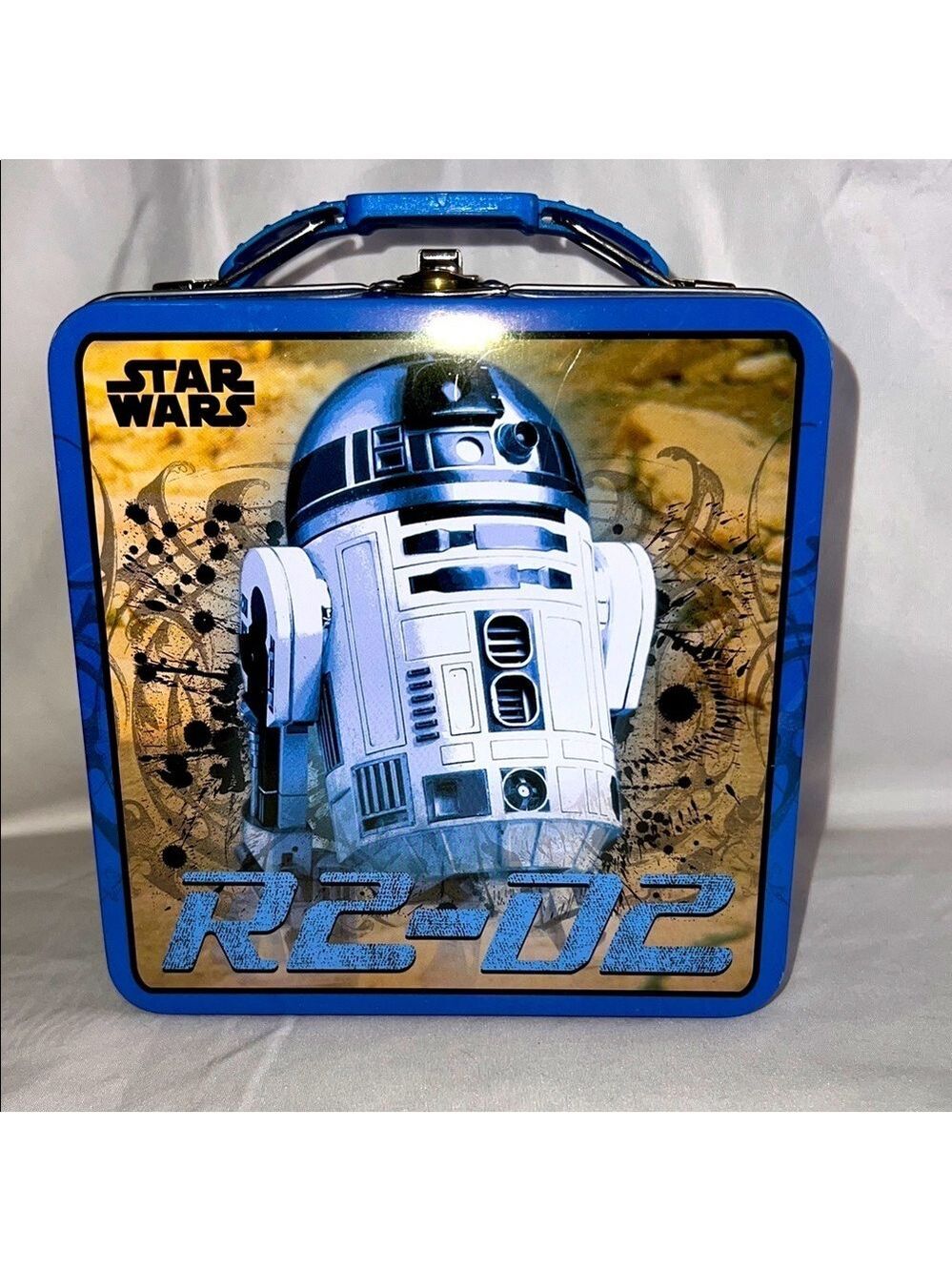 Star Wars R2-D2 Blue Lunch Box, approximately 5.75” (Square) X 2.5”